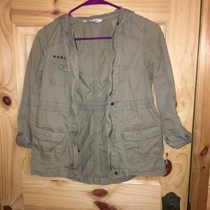 Army green old navy jacket